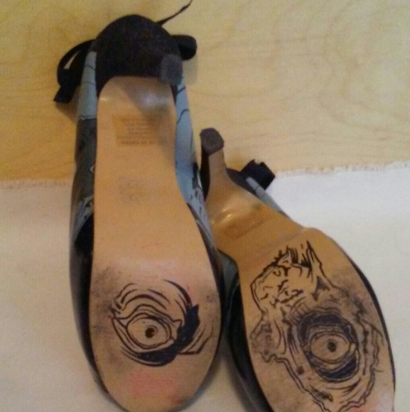 Iron Fist Monster goth/punk open toe pumps - Picture 3 of 5